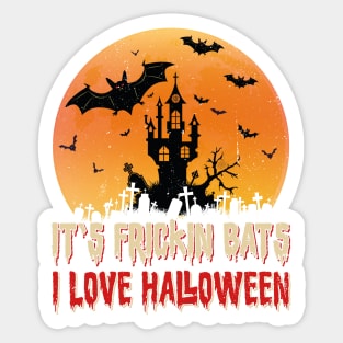 Its Frickin Bats |  Bats With Beige and Red Slimy Text Sticker